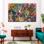 Marble World Map, reproduction sur toile-1695631114