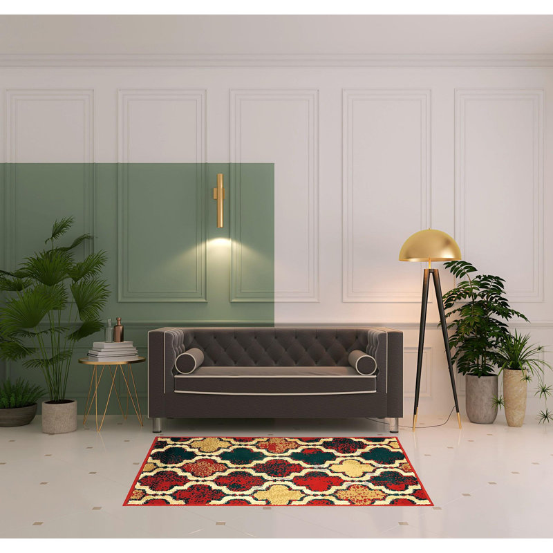 Jenniya Moroccan Indoor Rug, Rectangle 4' x 6'