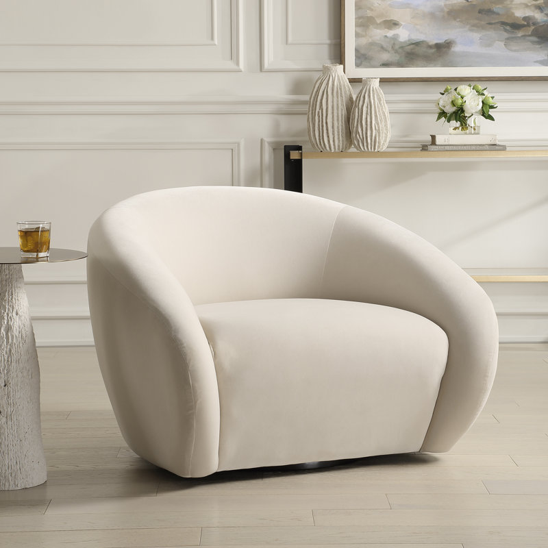 Brayden Studio® Ignaat Cream Swivel Chair