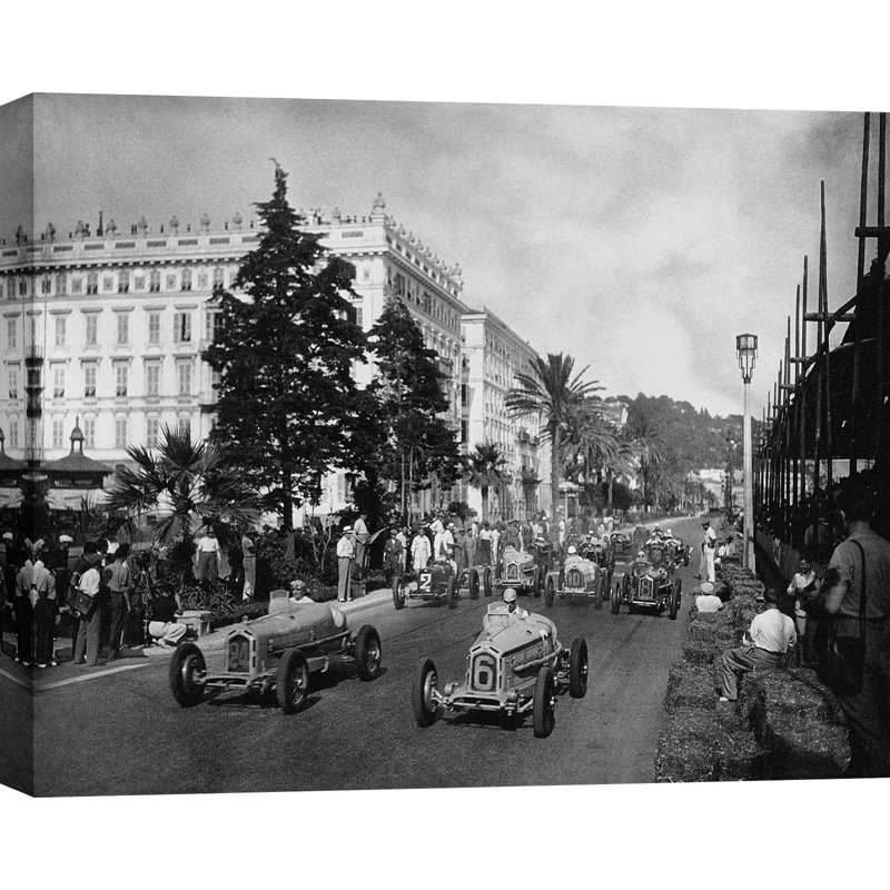 Start of the 1933 Nice Grand Prix 1 Piece Wall Art on Canvas, 50cm H x 70cm W x 4cm D