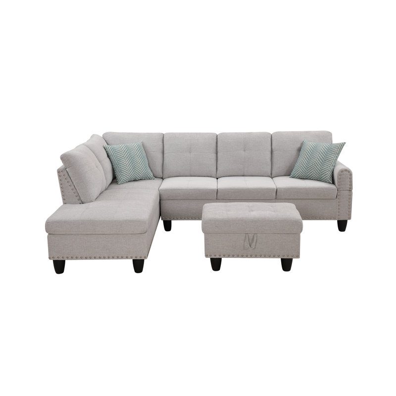 Upholstered L-Shaped Sectional Left Hand Facing