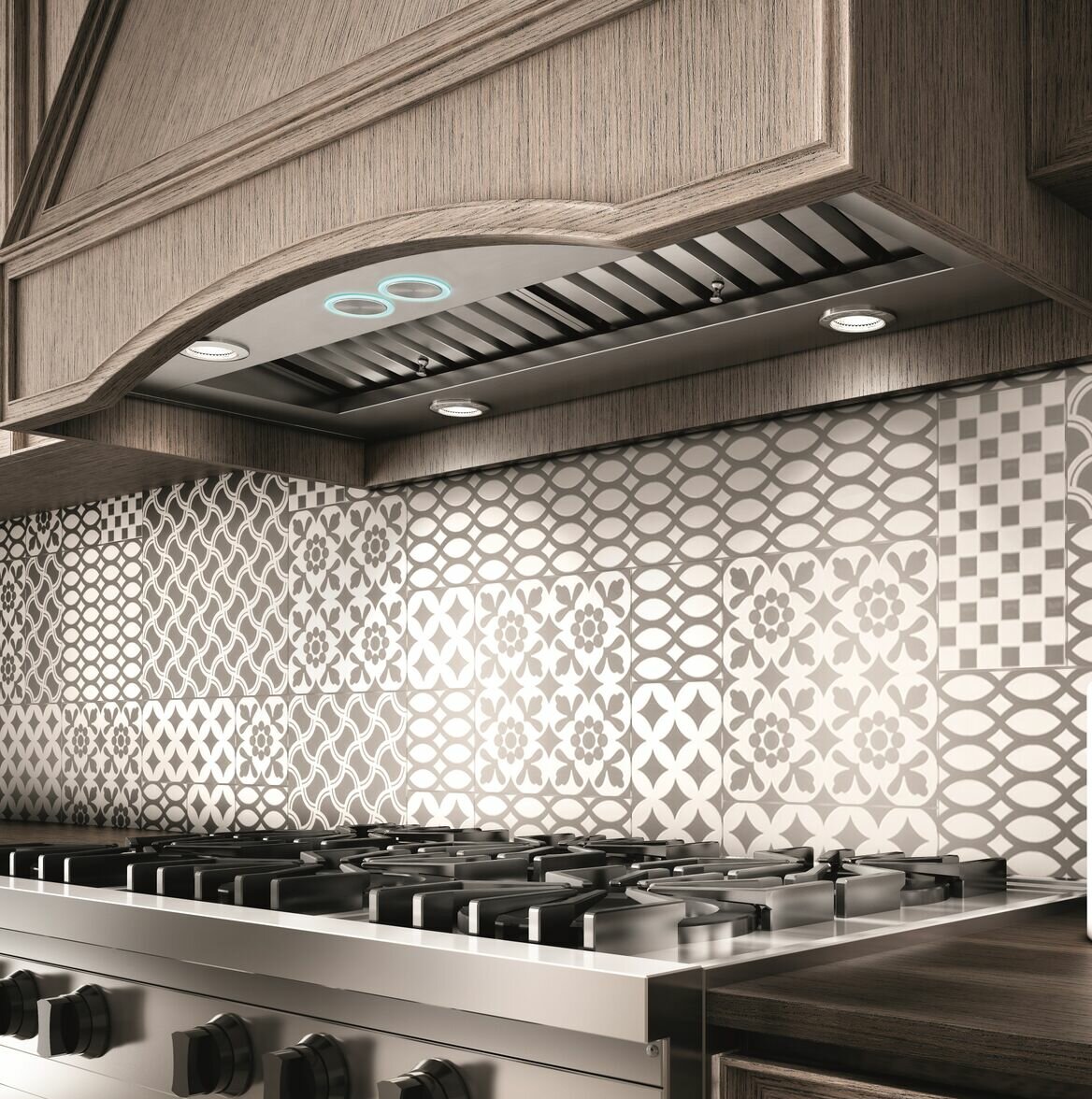 Nauxus 36 600 Cubic Feet Per Minute Ducted Insert Range Hood with Baffle  Filter and Light Included