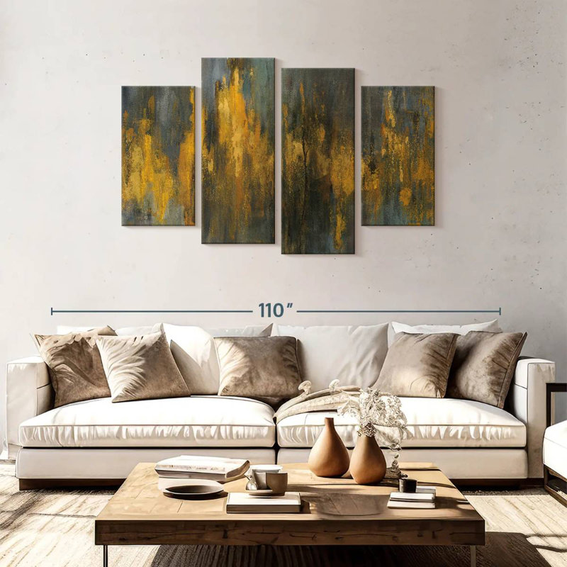Avery Black And Gold, 48" H x 75" W