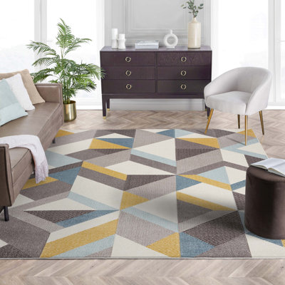 Ruby Geometric Area Rug