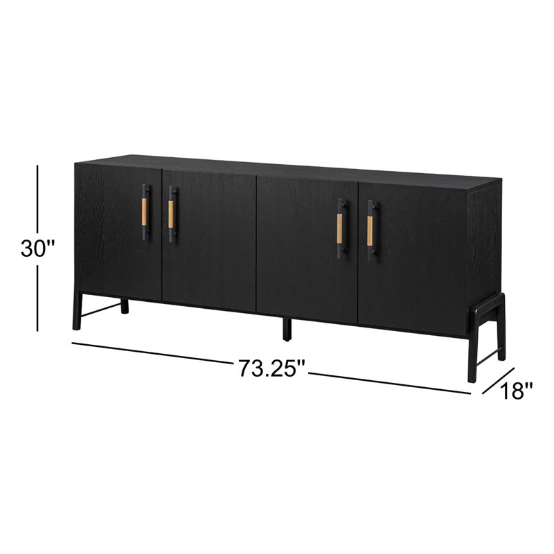 Rosedale 73.25'' W Sideboard, Ebony Oak