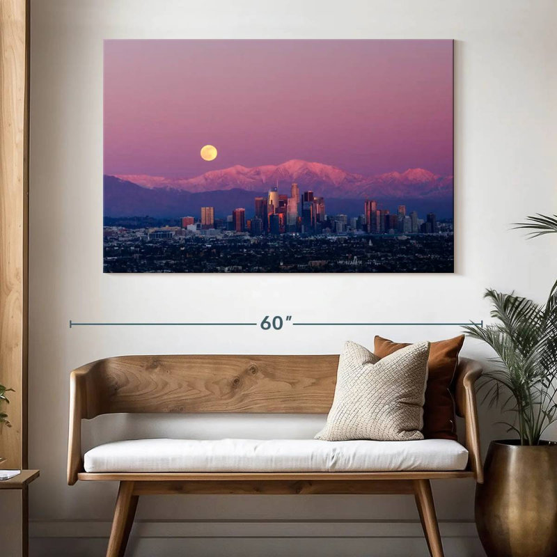 Pleine lune Nicci sur Los Angeles, H 34 po x l 51 po