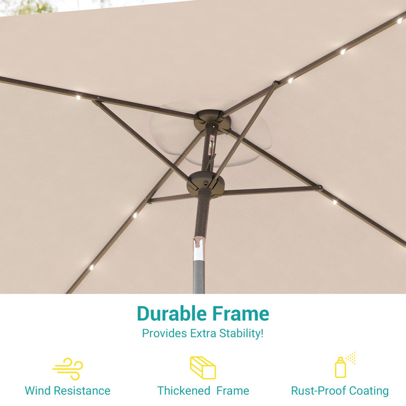 Parasol de marché carré 78 po Royden, Beige