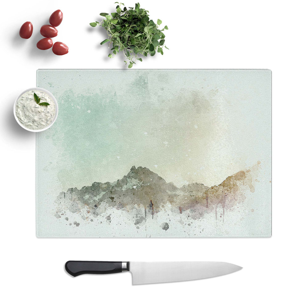 Glass Forest Before The Mountain in Abstract Chopping Board