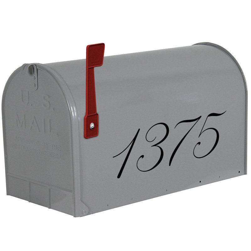 4 po Numéro de maison de l’autocollant, Noir