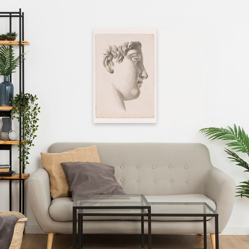 «Beautiful Busts I» - Buste, dessin classique, art gravé, H 24 po x l 16 po
