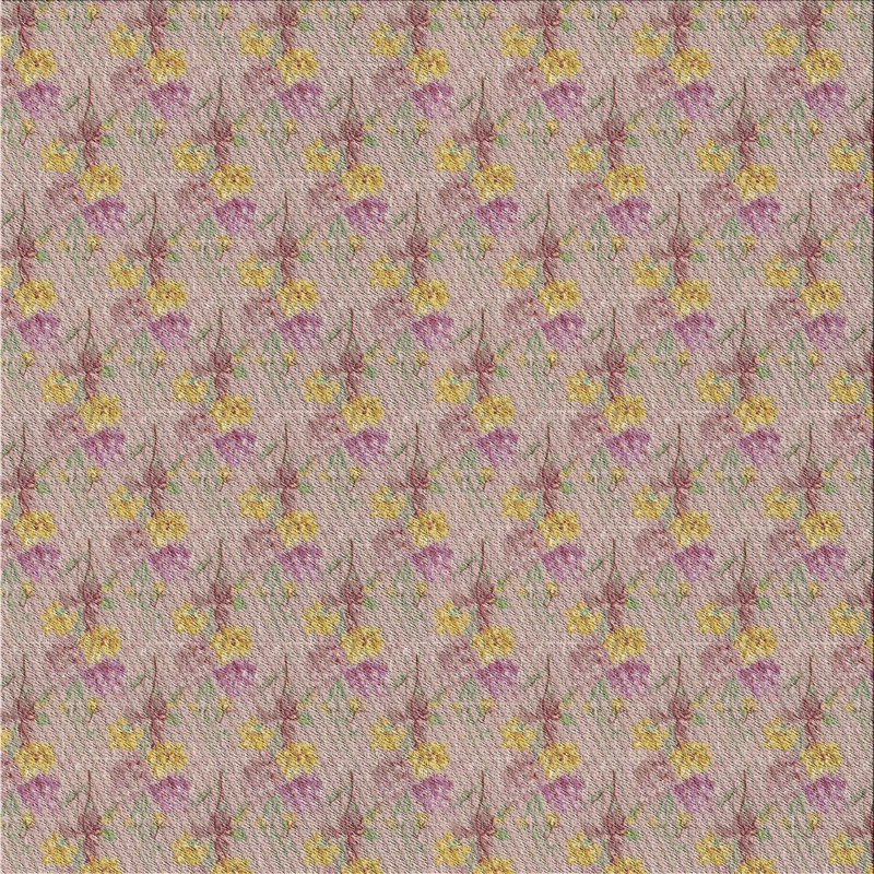 Tapis rose à motif floral Jolyon, Carré 6 pi