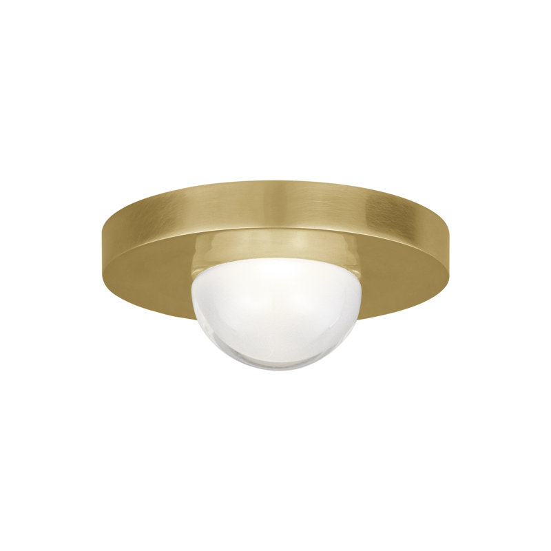 Ebell 1 - Light LED Flush Mount, Natural Brass