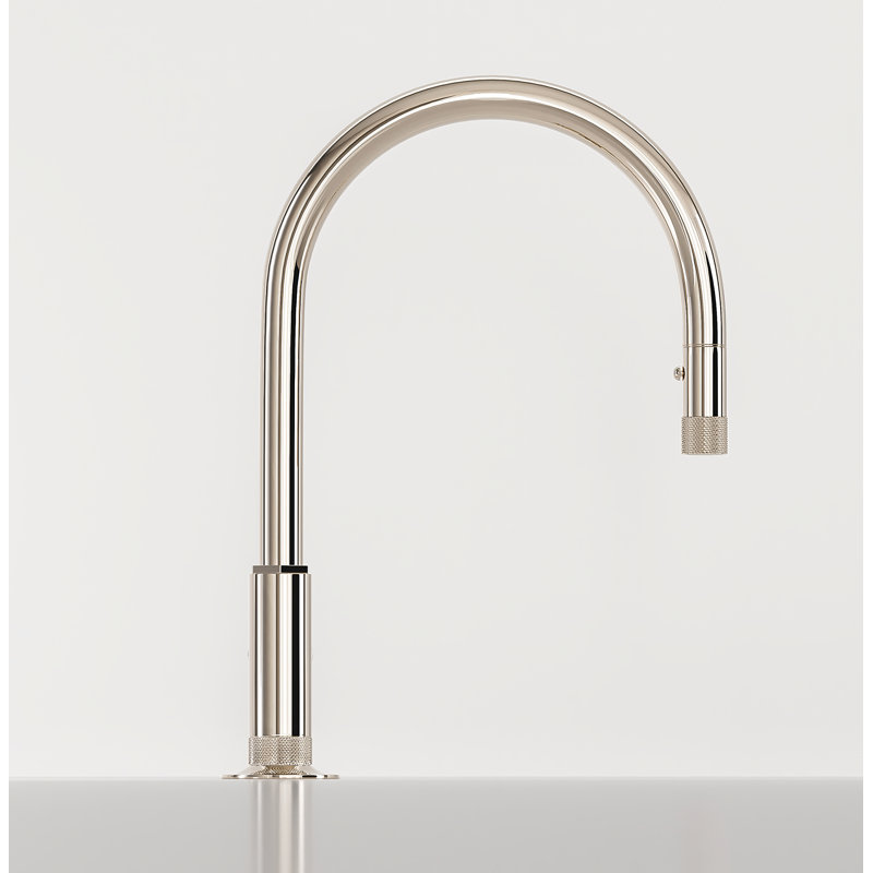 Graceline® C-Spout Pull-Down Kitchen Faucet, Polished Nickel
