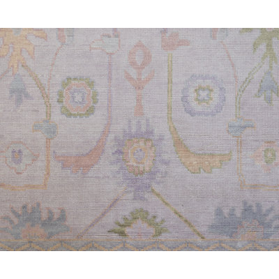 Rose Handmade Oushak Wool Area Rug