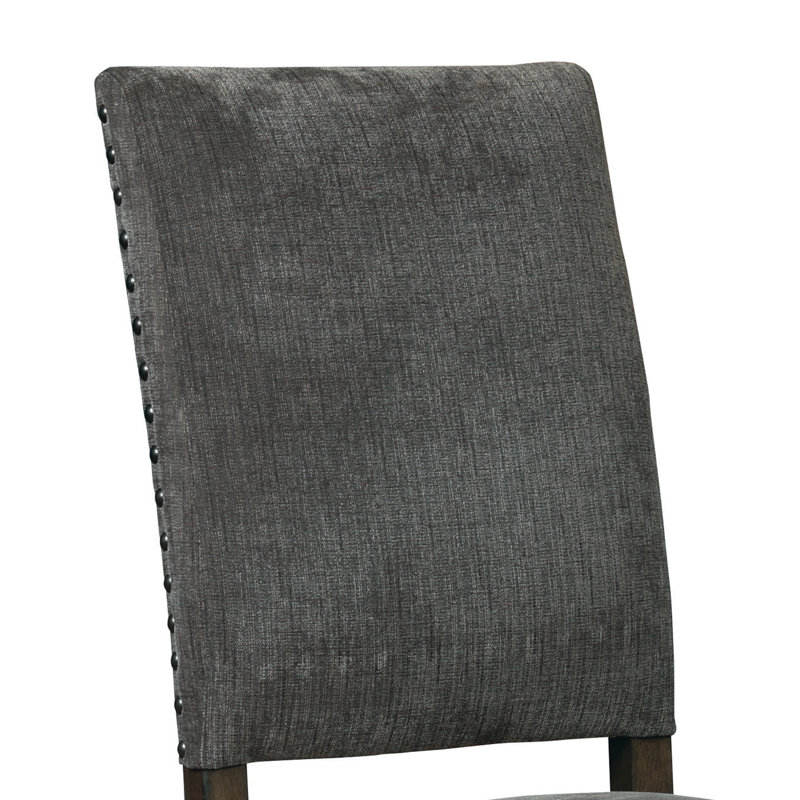 Chaise d'appoint en bois massif, Gris chaleureux