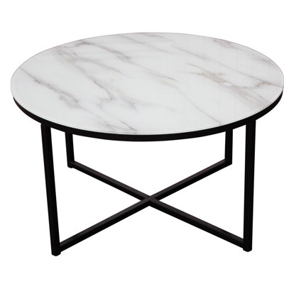 Magnani 80cm Glass Top Console Table