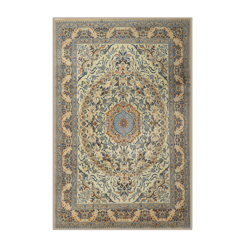 Tapis oriental tissé à la machine Caterra, Rectangle 4 pi x 6 pi