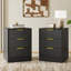 Ensemble 3 pièces commode 9 tiroirs et table de chevet 3 tiroirs-1362501671