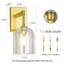 Applique murale moderne en cristal avec applique murale pour salle de bain et escalier-398979172