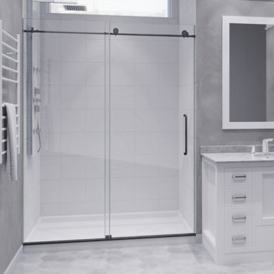60” W x 76” H Sliding Frameless Shower Door