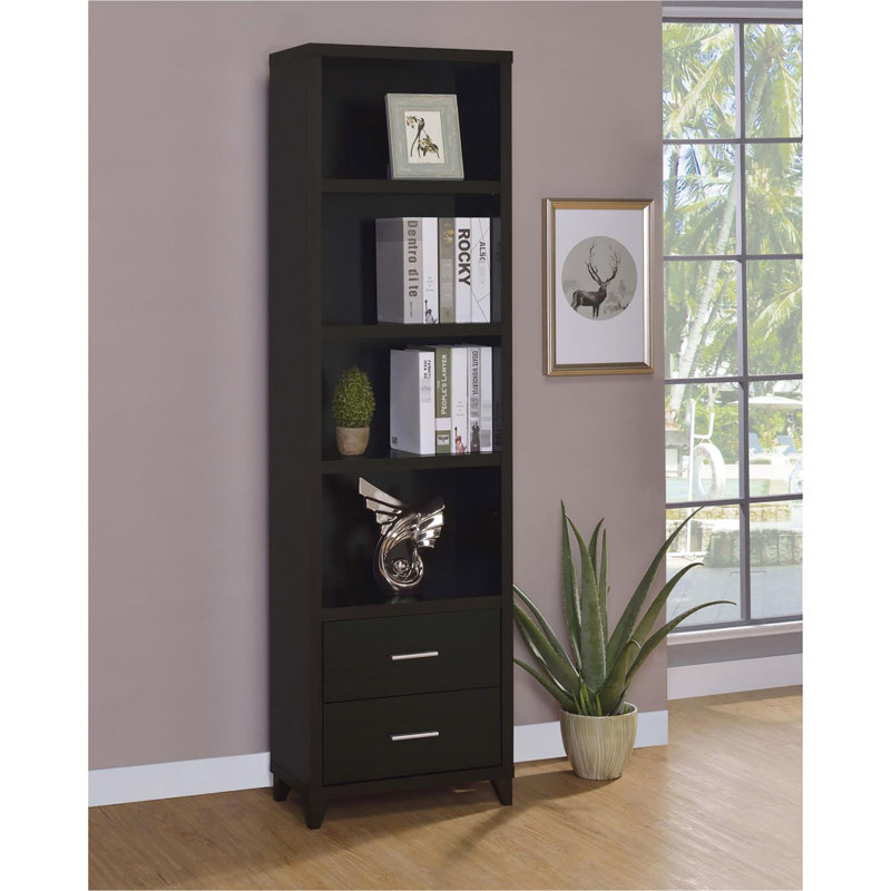 Cappuccino Media Drawer Tower - Store Essentials With Style Contemporary Organizer Drawers Keep Your Space Tidy