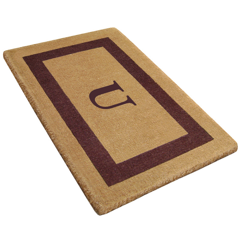 Tapis de porte antidérapant pour l'extérieur, L 22 po x L 36 po, Brun, U