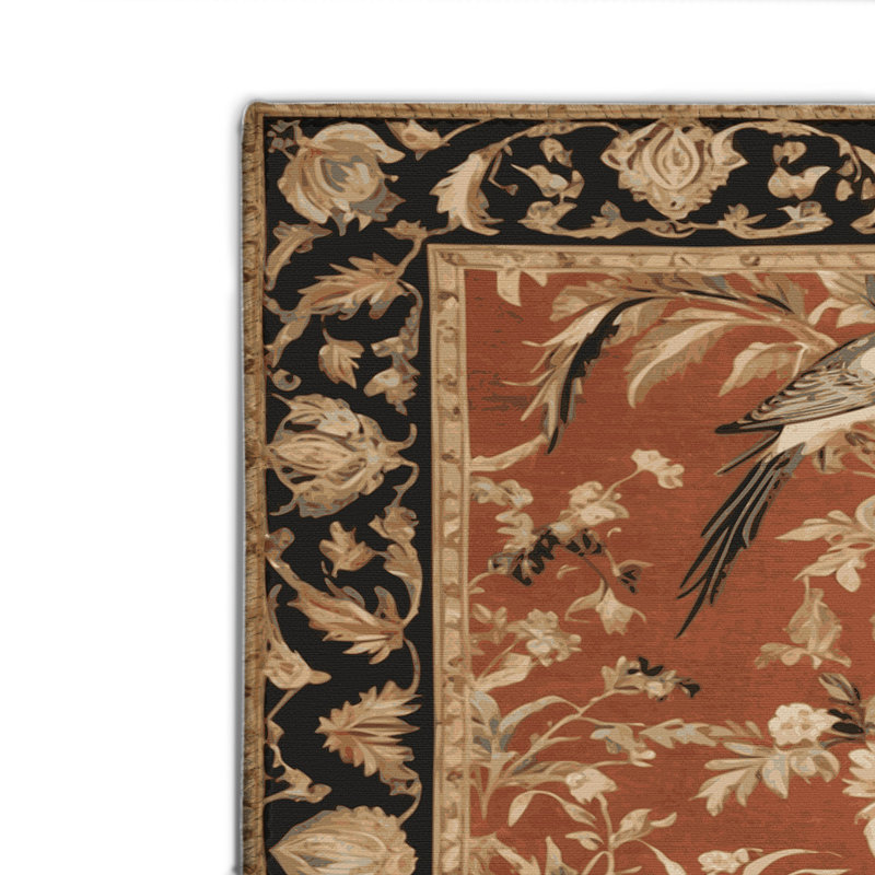 Tapis d'intérieur et d'extérieur brun français, Rectangulaire 8 pi x 10 pi