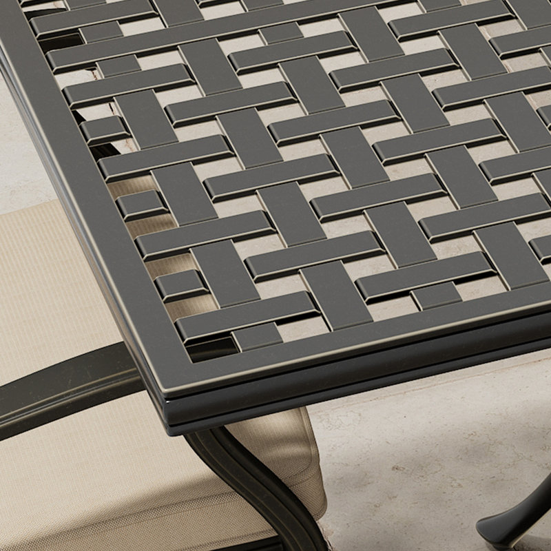 Lawrenceville Extendable Cast Aluminum Outdoor Dining Table