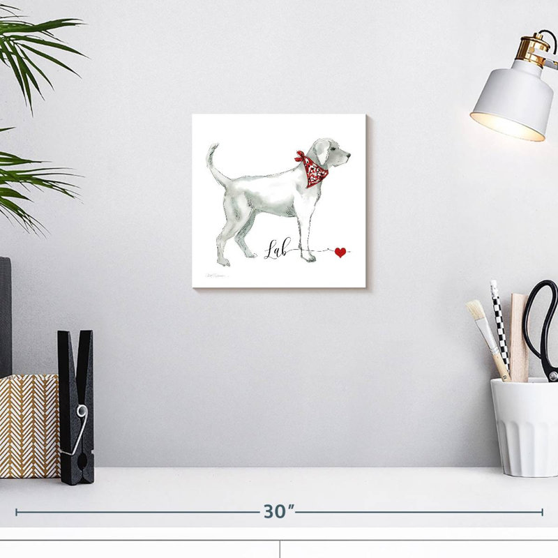 Crowle Must Love Labs, 10" H x 10" W