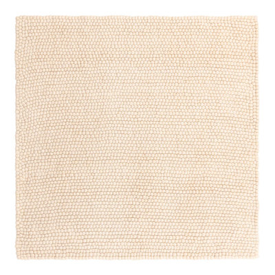 Tapis beige rectangulaire en laine tissé à la machine Sondra