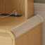Bureau de meuble-lavabo moderne de 39 po avec miroir à DEL réglable 3 couleurs et station de charge multi-ports, 5 tiroirs et tablettes latérales ouvertes-131076653