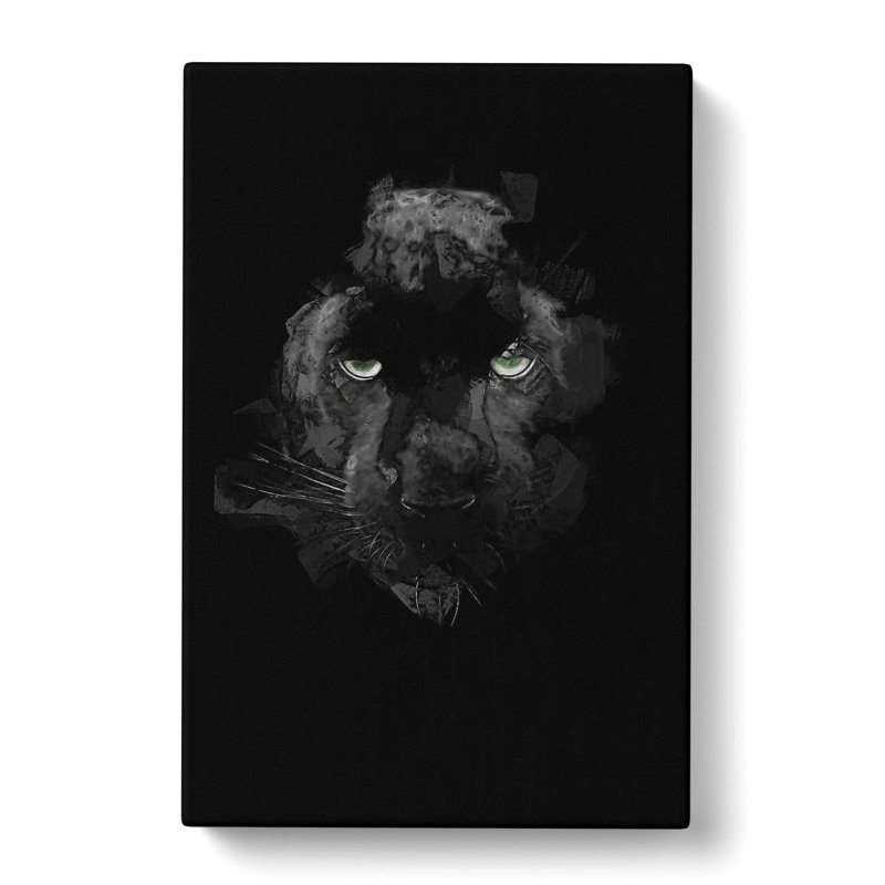 Black Panther in the Shadows in Abstract - Wrapped Canvas Graphic Art Print, 60cm H x 40cm W x 3cm D