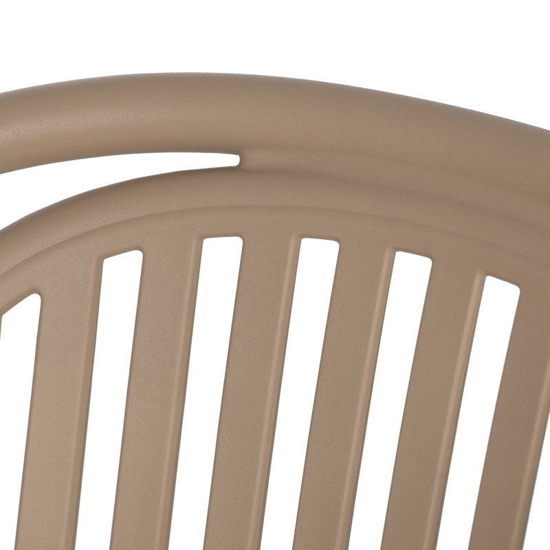 Stacking Patio Dining Armchair, Beige