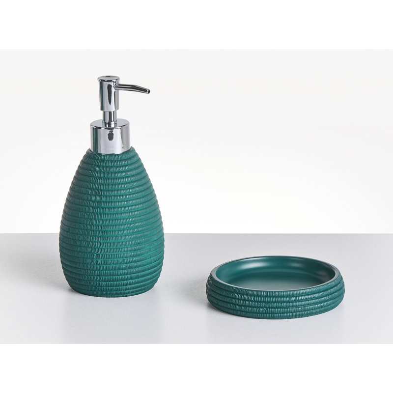 Bathroom Accessory Set, Teal