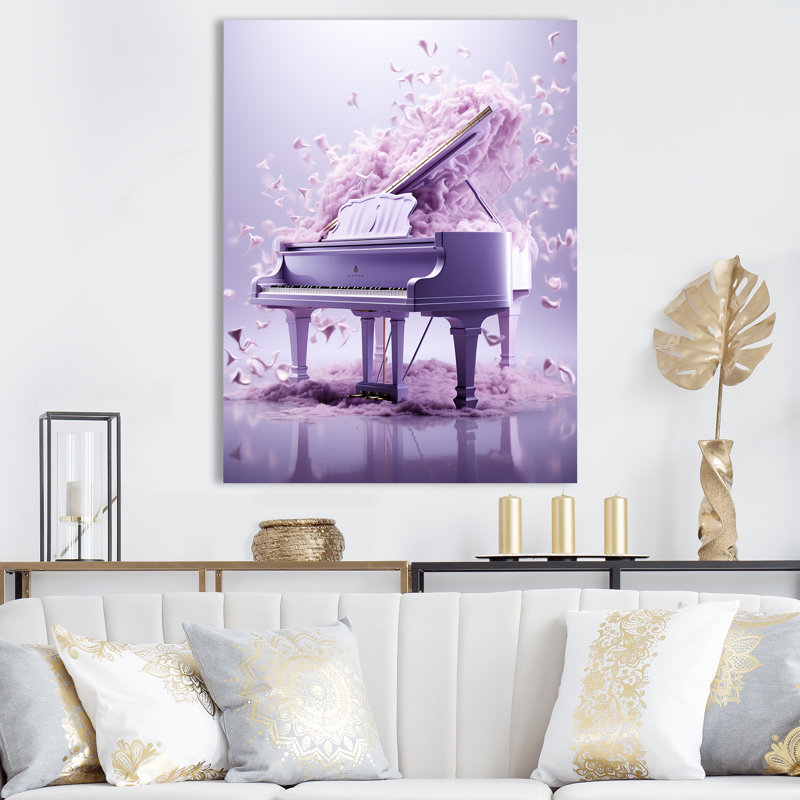 «Purple Piano Whimsical Waltz» sur impression sur toile, Toile tendue, H 40 po x l 30 po