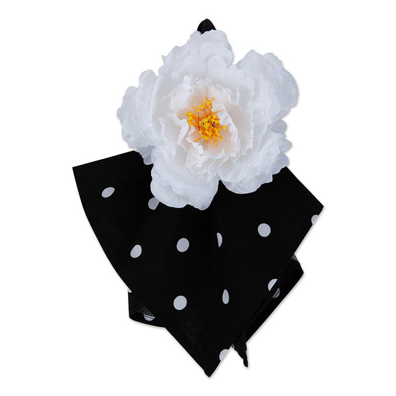 Rond de serviette Jacque, Pivoine blanche