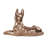 Tashenna Antique Brass Ceramic Shepard Sculpture