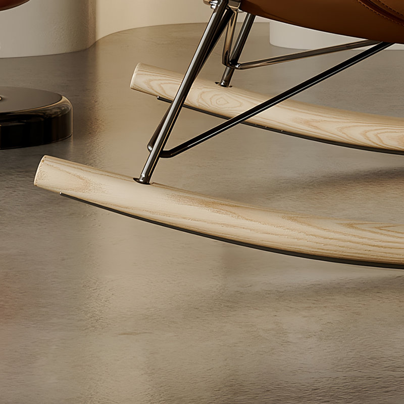 Chaise berçante moderne avec repose-pieds