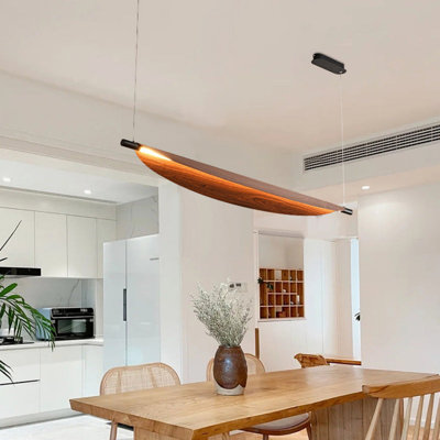 Amazonia LED Pendant Chandelier | Folded Wood Grain Leaf Design In Metal & PC | Japanese Style