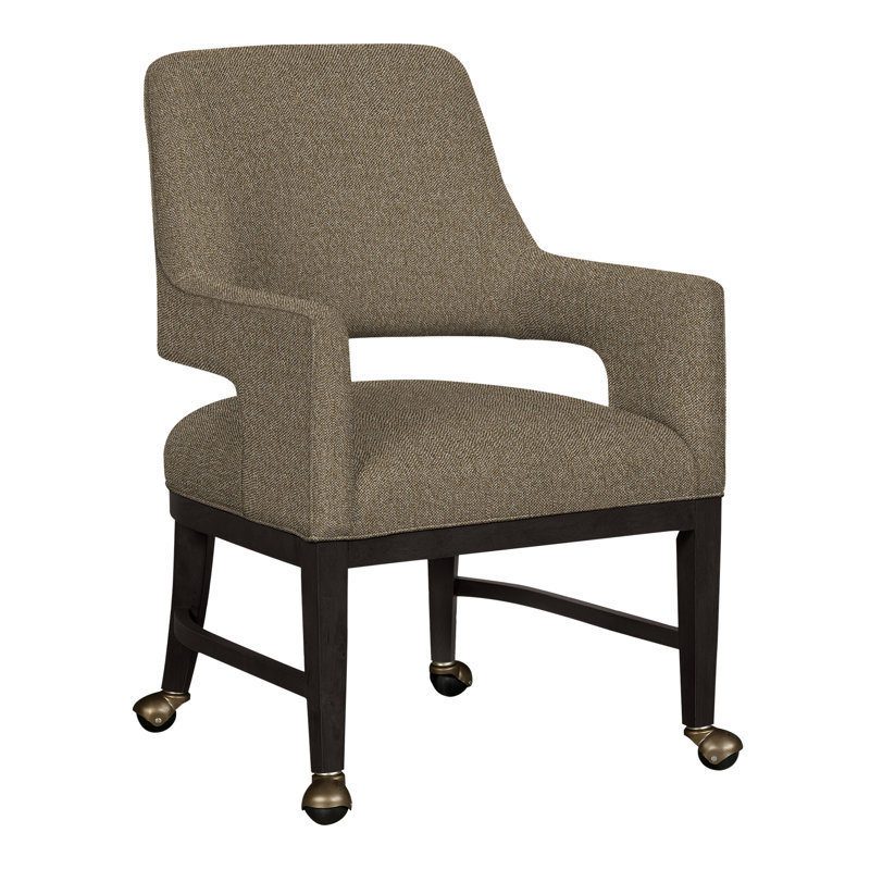 Chaise avec accoudoirs Josie Grande, Polypropylène / oléfine 9508 noisette, Gris anthracite