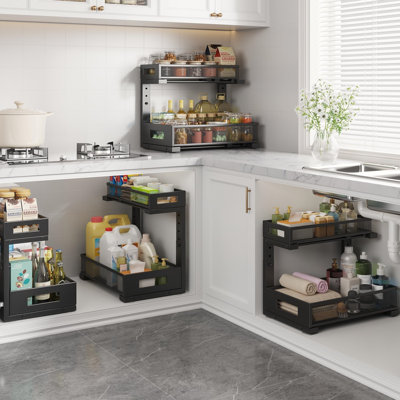 16.14"H 2-Pack Under Sink Storage Organizer