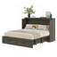 Armoire lit escamotable Murphy avec station de charge Lit plateforme multifonctionnel pliable avec 1 grand tiroir de rangement pour chambre d'amis Petite chambre-2133381798-2133381817