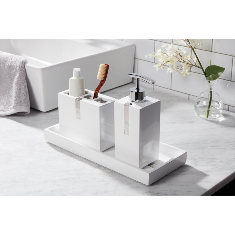 Ensemble d'accessoires de salle de bain Houston Street, Blanc