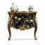 Console rectangulaire noire en bois manufacturé