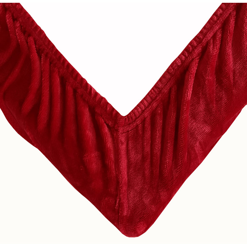Bailley Fitted Sheet, 200 x 200cm, Red