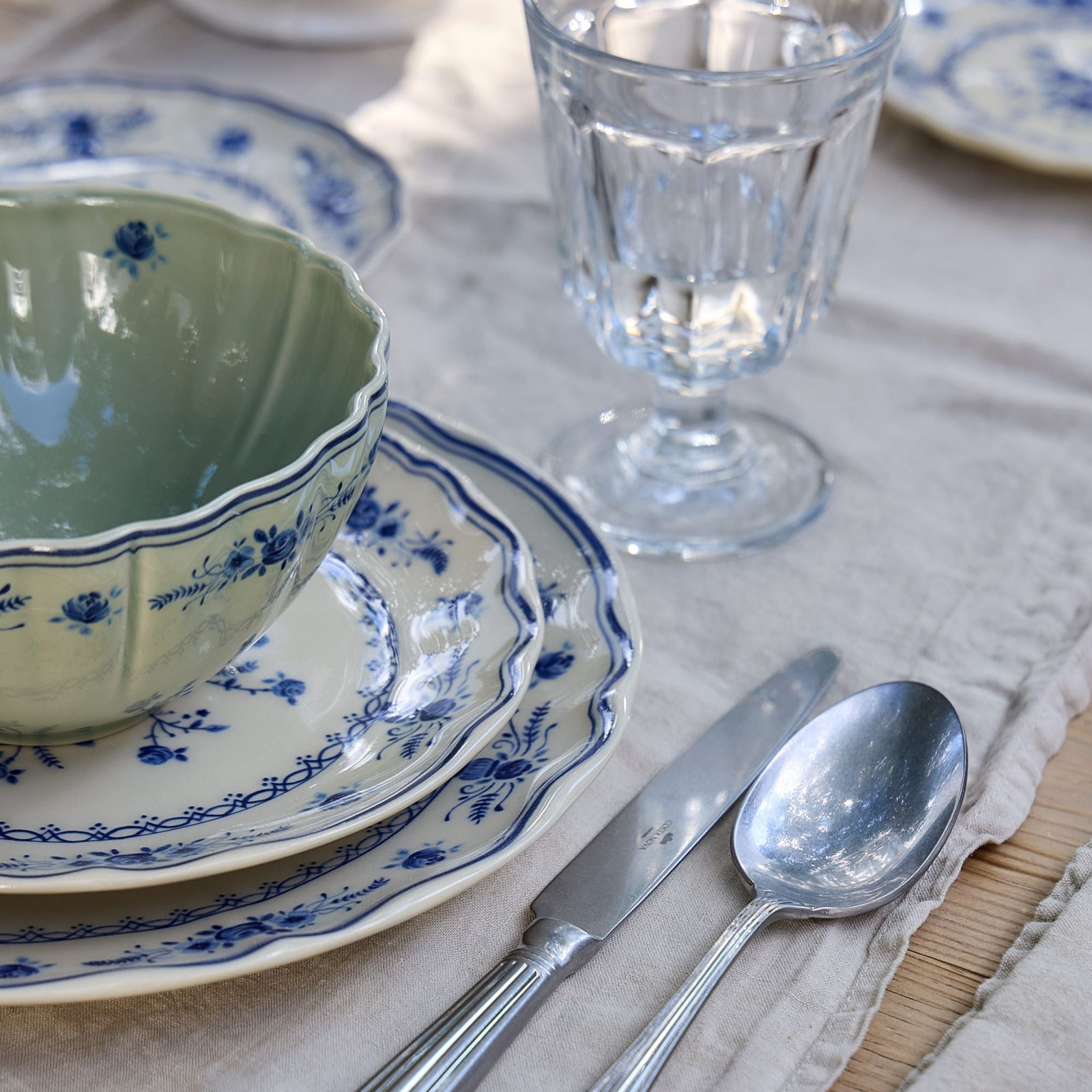 Vila Stoneware Cereal Bowl, Blue/Olive
