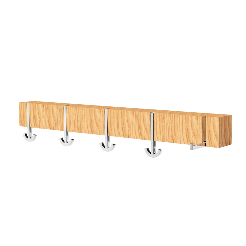Solid Wood Wall 5 - Hook Wall Mounted Coat Rack