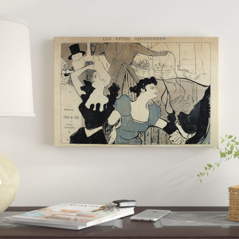 « les fêtes parisiennes, 1892 », reproduction sur toile, H 26 po x l 40 po x P 1,5 po