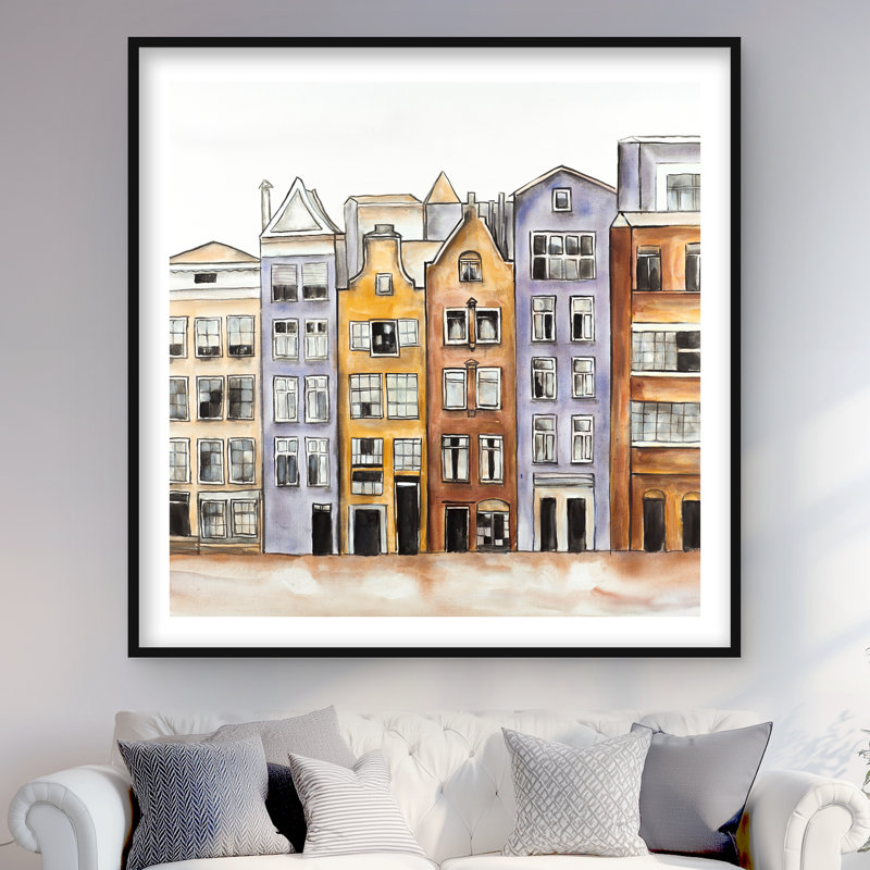 Amsterdam House Hotel - Bureau, impression encadrée orange
