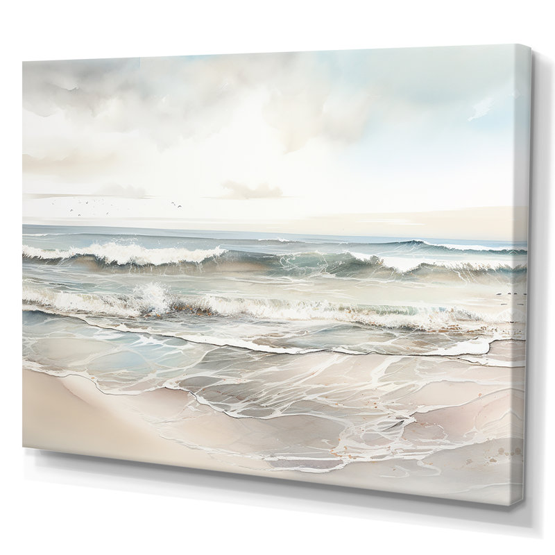 Pickensville - plage et océan, impressions sur toile, H 34 po x l 44 po x P 1,5 po, Toile tendue